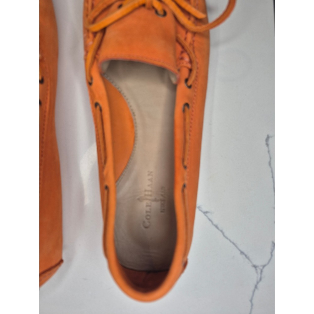 Cole Haan Orange Suede Leather‎ Driver Loafers Women's Size 11B Comfort Shoes - Picture 7 of 8